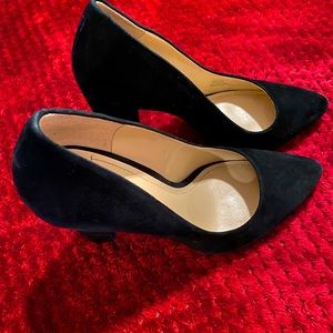 BCBG suede heels